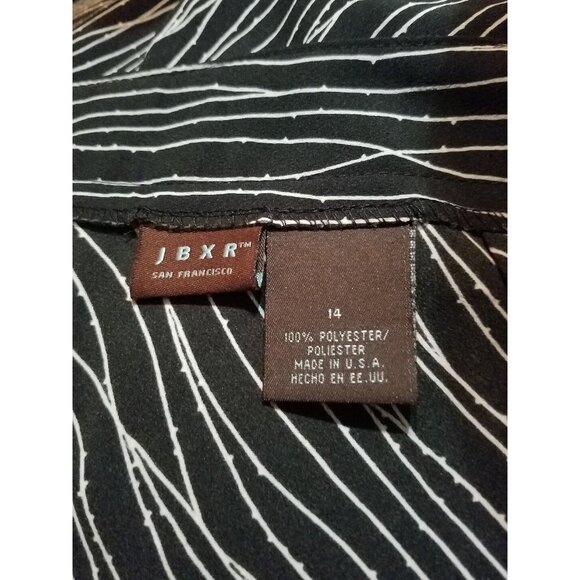 JBXR San Francisco Womens Black White Striped Skirt Sz 14 - Picture 3 of 3